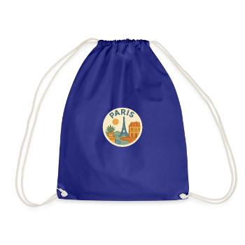 Vintage Paris – Graphique Rétro Tour Eiffel - Sac de sport léger - bleu roi - Devant