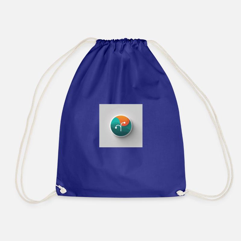 Logo-Design mit blaugrünem und orangefarbenem Farbverlauf - Turnbeutel - Königsblau