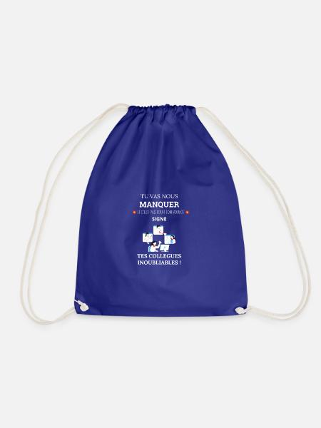Colleague Departure Humor - Drawstring Bag - royal blue
