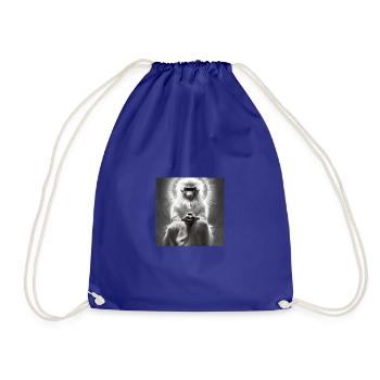 Series: Wise Monkey - Drawstring Bag - royal blue - Front