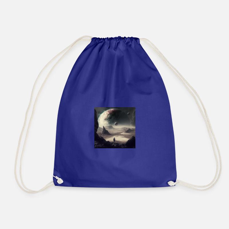The worlds are waiting II - Drawstring Bag - royal blue