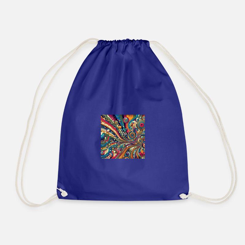 vintage - Drawstring Bag - royal blue