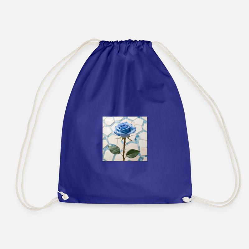 Schöne blaue Rose - Turnbeutel - Königsblau