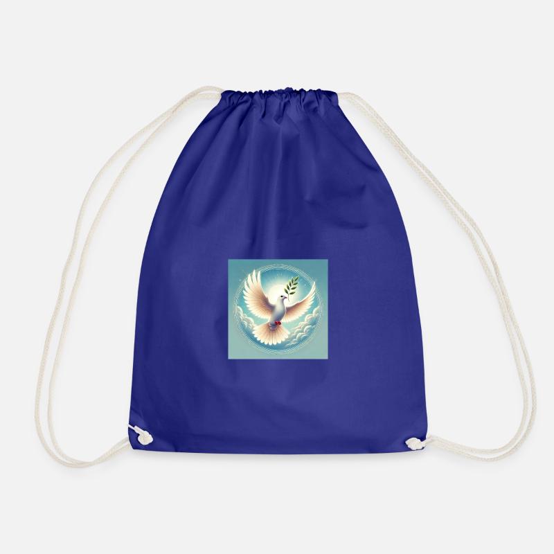 Peace - Drawstring Bag - royal blue