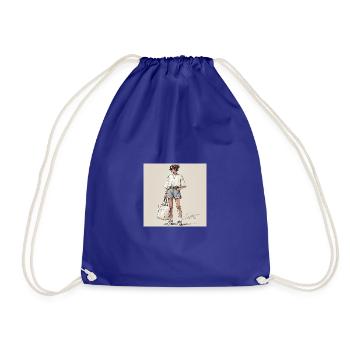 Weekend Casual Oversize Tee & Denim Shorts Fille - Sac de sport léger - bleu roi - Devant