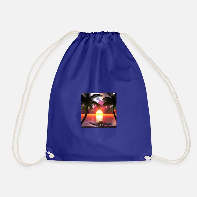 Sunset - Drawstring Bag - royal blue