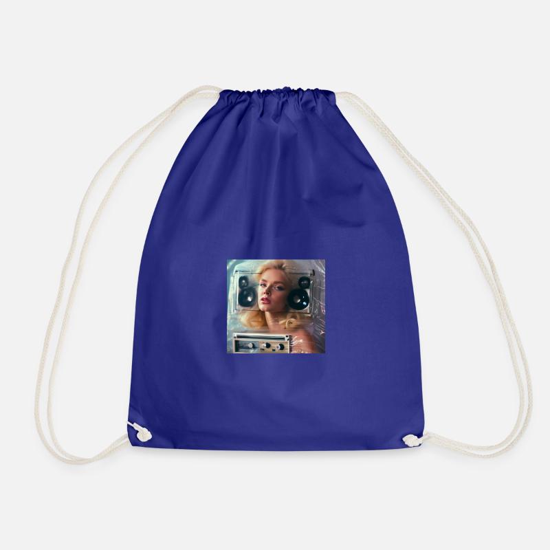 Rave Girl techno Berlin Cologne Köln LA New York - Drawstring Bag - royal blue