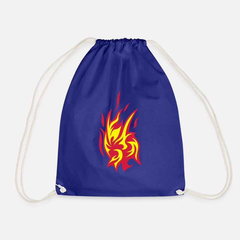 flame flame - Drawstring Bag - royal blue