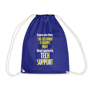 Tech Support Customer Is Right - Drawstring Bag - royal blue - Front