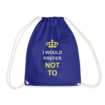 Je préfère ne pas - Sac de sport léger - bleu roi - Devant