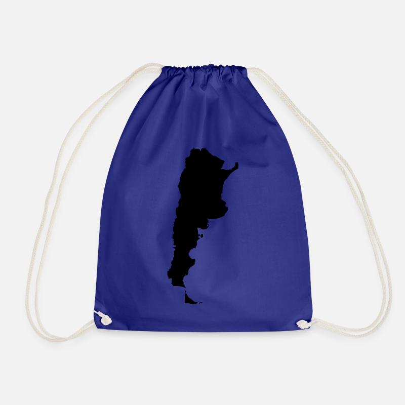 Argentinien Karte - Turnbeutel - Königsblau