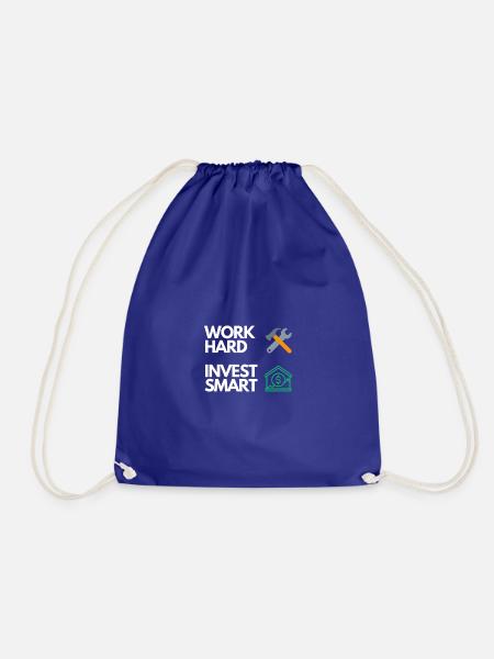 Work hard Invest smart - Turnbeutel - Königsblau