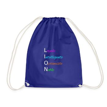 LION Loyale Intelligente Optimiste Noble - Sac de sport léger - bleu roi - Devant