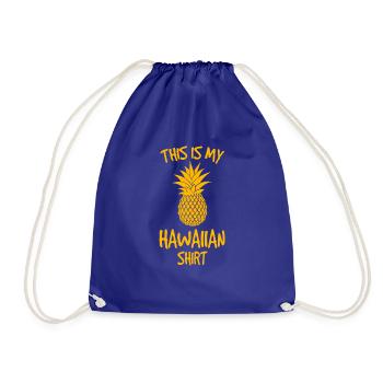This is my Hawaiian shirt - Drawstring Bag - royal blue - Front