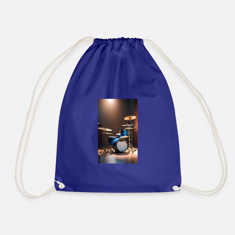 Drums | Drummer | Musicians | Band - Drawstring Bag - royal blue
