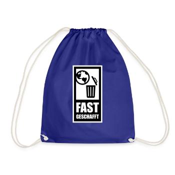 fast geschafft - Turnbeutel - Königsblau - Vorne