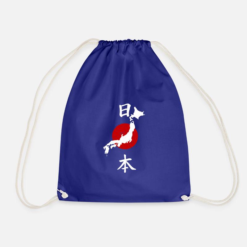 Japan lettering Nihon - 日本 - Drawstring Bag - royal blue
