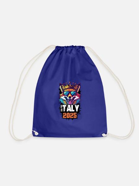 Italien 2025 Urlaub Fuchs - Turnbeutel - Königsblau