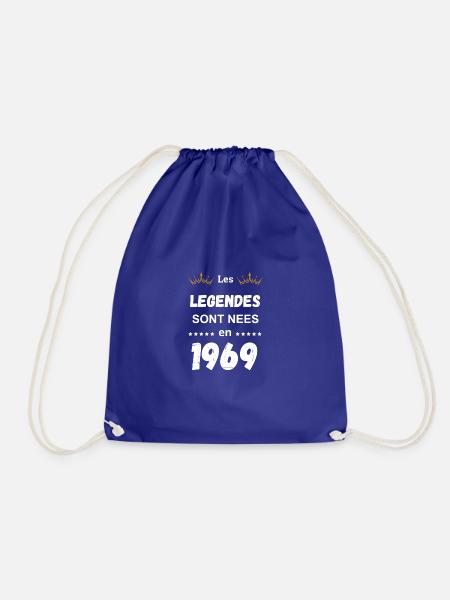 The legends were born in 1969 - Drawstring Bag - royal blue