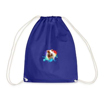 Cochons d’Inde, graffiti, peinture, coloré - Sac de sport léger - bleu roi - Devant