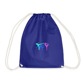 Gymnast, yoga, sports, exercises, dancing, gymnastics - Drawstring Bag - royal blue - Front