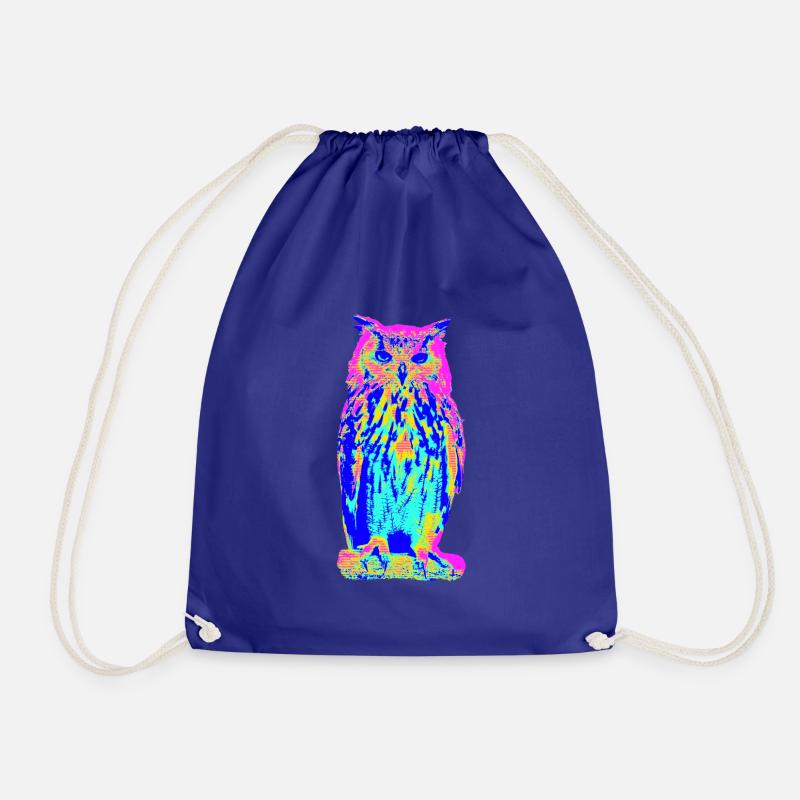 Eagle owl - Drawstring Bag - royal blue