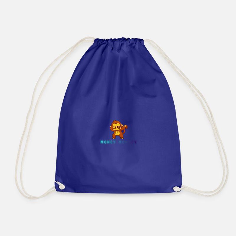 Money Monkey - Drawstring Bag - royal blue