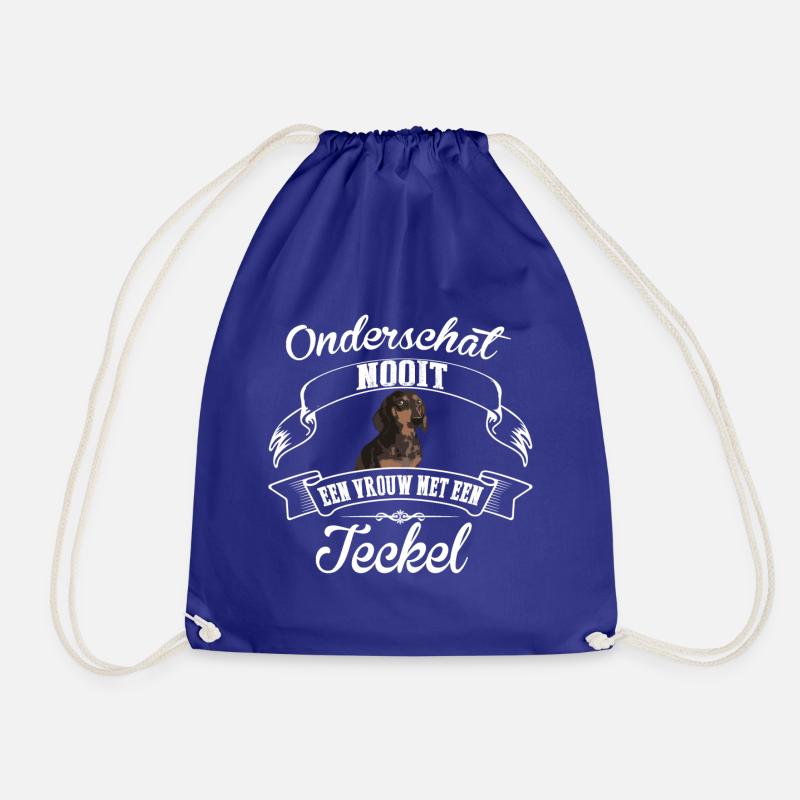 dachshund - Drawstring Bag - royal blue