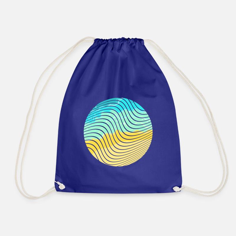 Beach wave - Drawstring Bag - royal blue