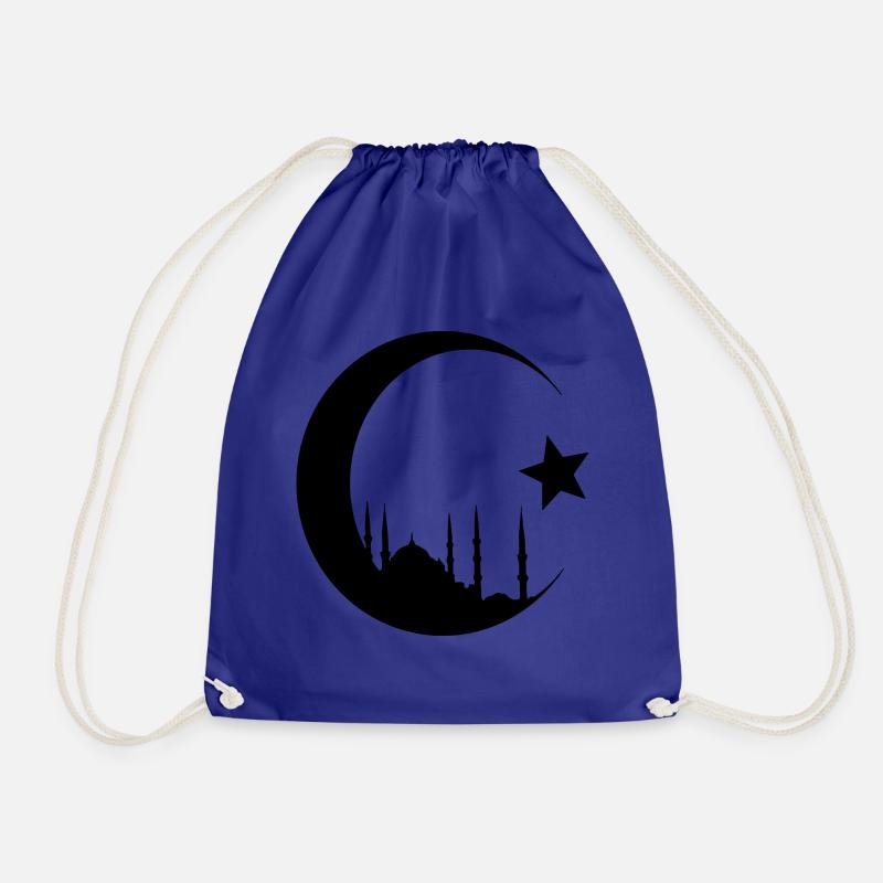 Halbmond mit Moschee - Turnbeutel - Königsblau