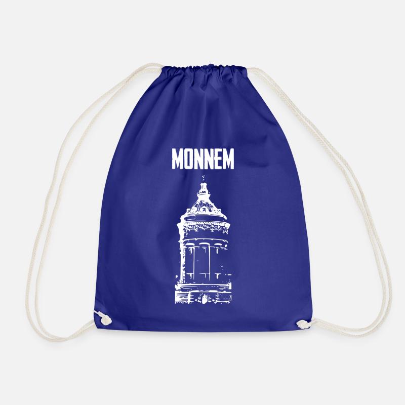 Monnem Wasserturm Weiß - Turnbeutel - Königsblau