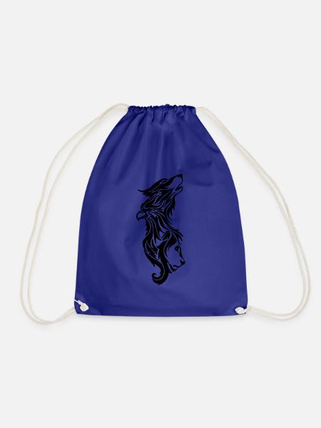 loup, aigle et lion - Sac de sport léger - bleu roi