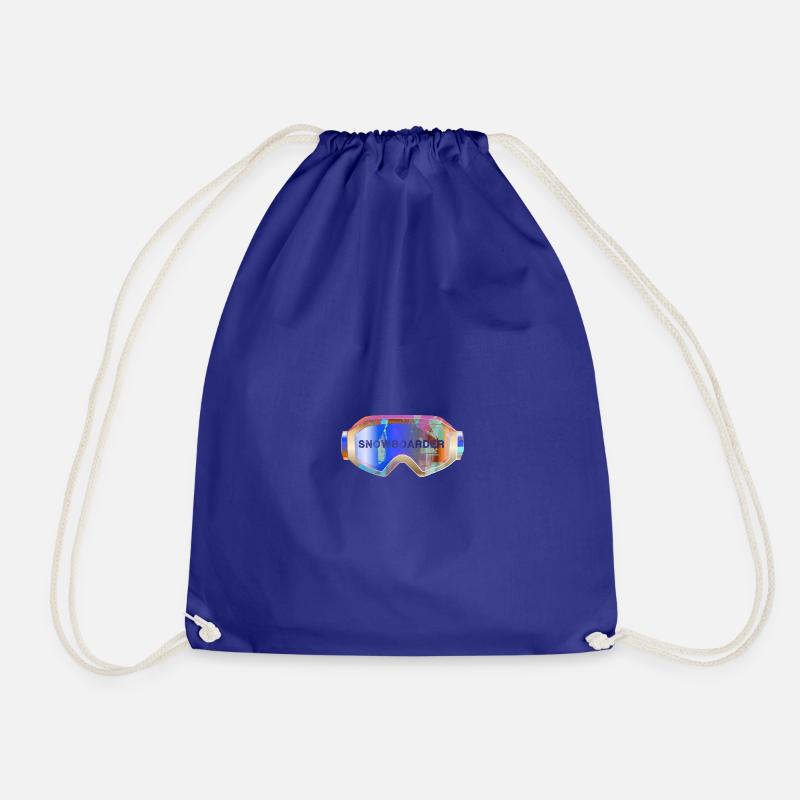 Snowboarder,Ski Goggles,Skiing,Ski,Snowboard - Drawstring Bag - royal blue