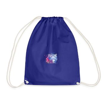 léopard, chat, chat sauvage, graffiti, peinture, bleu - Sac de sport léger - bleu roi - Devant