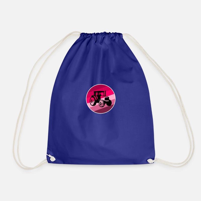 tractor - Drawstring Bag - royal blue