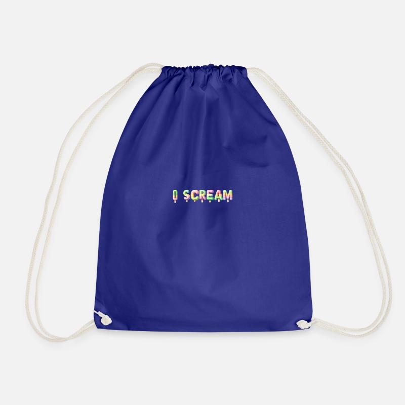 I SCREAM !! - Drawstring Bag - royal blue
