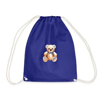 TEDDY BEAR - TEDDYBÄR - KUSCHELBÄR - PLÜSCHBÄR - Turnbeutel - Königsblau - Vorne