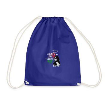 woman life freedom,vögel,iran,graffiti,Mahsa Amini - Drawstring Bag - royal blue - Front