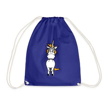 Licorne Idiot Drôle Drôle Bande dessinée Dessin animé - Sac de sport léger - bleu roi - Devant