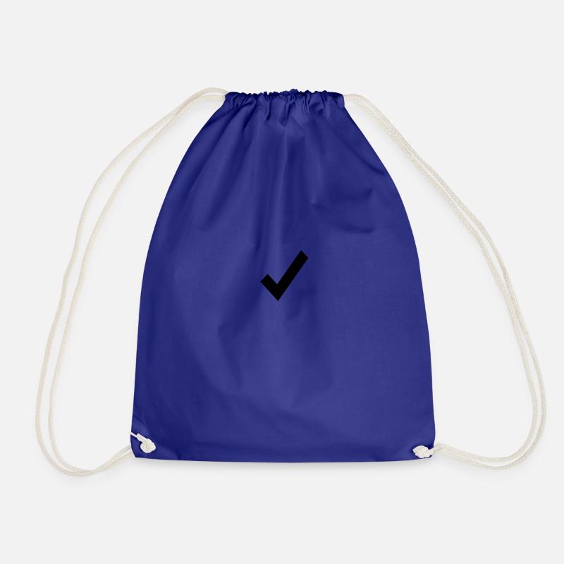 Hook made - Drawstring Bag - royal blue