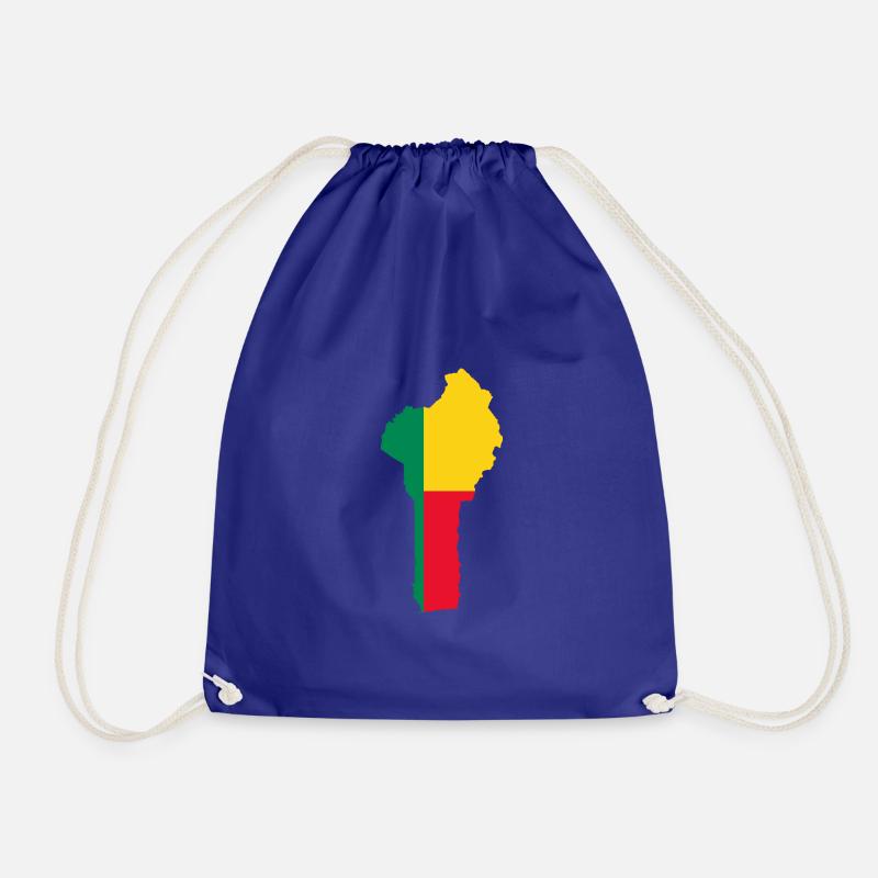 Benin flag - Drawstring Bag - royal blue