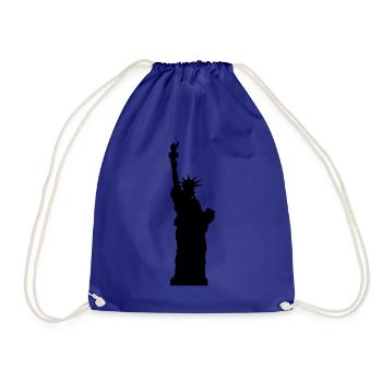 statue of liberty - Drawstring Bag - royal blue - Front