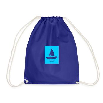 Let the wind guide you to new horizons. - Drawstring Bag - royal blue - Front