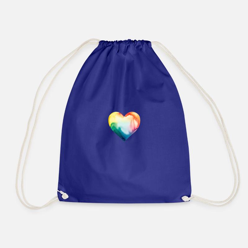 Lgbt Herz Regenbogen - Turnbeutel - Königsblau