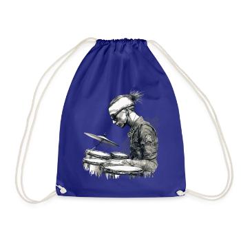 Badass Drummer – Voll auf die Zwölf mit Stil - Turnbeutel - Königsblau - Vorne