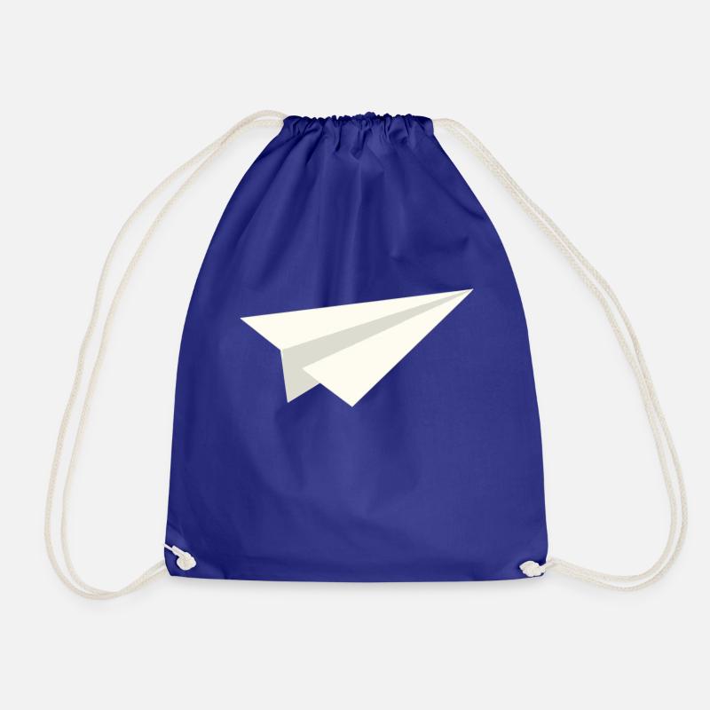 Klassische Papierflugzeug - Turnbeutel - Königsblau