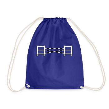 obstacle to horse riding_2_c1 - Drawstring Bag - royal blue - Front
