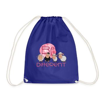 Be Different Sheep - Four sheep black & white - Drawstring Bag - royal blue - Front