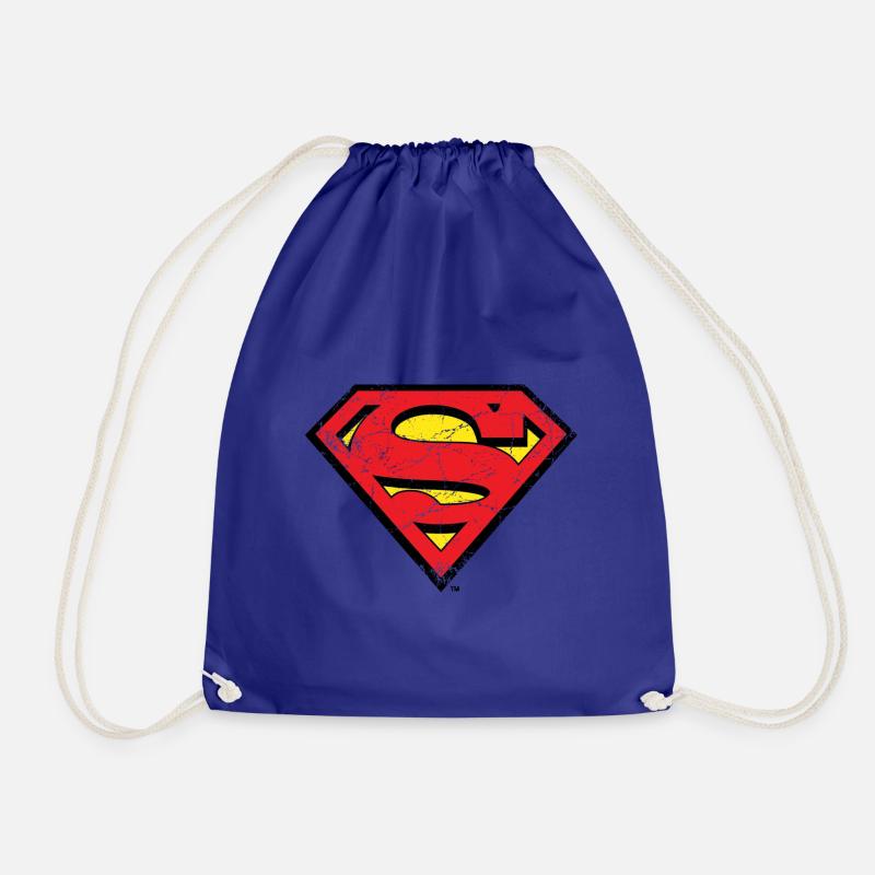 DC Comics Superman Logo Used Look - Turnbeutel - Königsblau