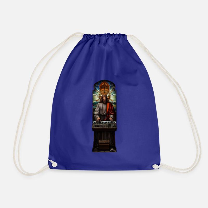 Jesus music player electronic - Drawstring Bag - royal blue